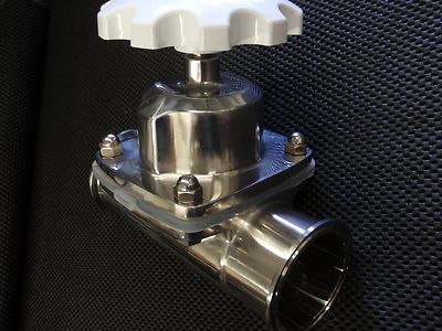 STAINLESS TRI CLAMP 316L DIAPHRAGM VALVE 1 1/2'' O.D. SANITARY 38mm TCDV38