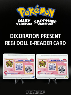Pokemon Decoration Present Regi Doll e-Reader Custom Card (Read Description)