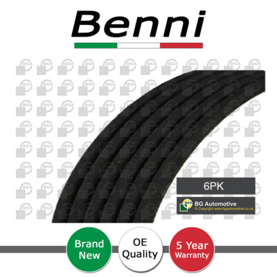 V Ribbed Drive Belt Benni Fits Ford Focus Kuga C-Max Mitsubishi Mirage