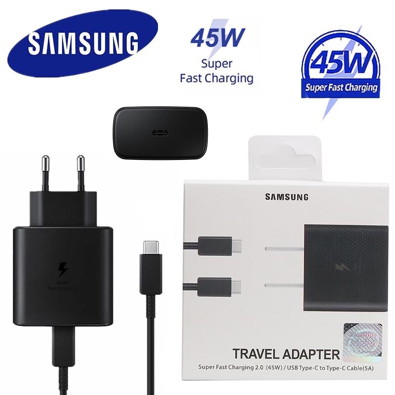 Original Samsung 45W Super Fast Charger Adapter Galaxy Z Fold4/Flip4 S22  Ultra