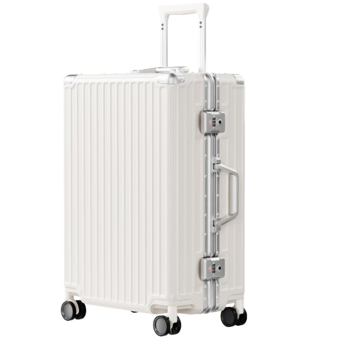 Aluminum Frame Hard Shell Suitcase Zipperless Tsa Lock Pc+abs 20 24 28in