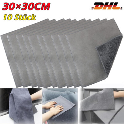 10x Pack Auto Premium Mikrofasertuch Poliertuch Trockentuch Microfaser 30x30cm