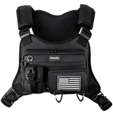 Chest Bag for Unisex: Waterproof Vest with Water Bottle Pouch Utility Chest Pack