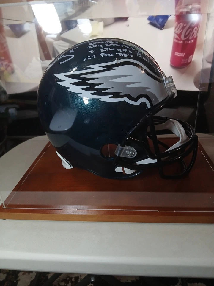 Подлинный полноразмерный шлем с автографом Donovan McNabb Eagles сертификат подлинности JSA - Изображение 4 из 4