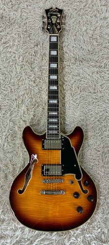D'Angelico Premier Mini DC Semi-Hollow Guitar w/Bag Dark Iced Tea Burst - Sample