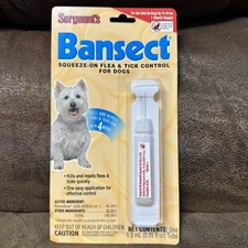 Sergeant's Bansect Flea & Tick Squeeze On for Dogs One Month Supply