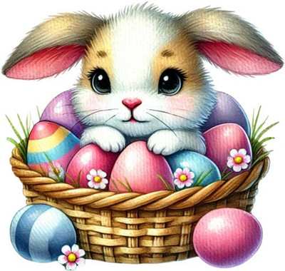 Osterhase Hase Eierkorb Wandbild Schlafzimmer Van Vinyl Aufkleber Abziehbild 6 Größen