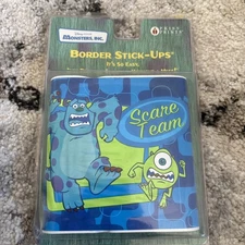 Rare New Vintage Disney Pixar Monsters Inc  Border Stick Ups Wallpaper  Y2K