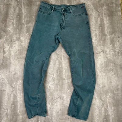G-Star Raw 3D Arc Jeans Mens 34x34 Blue Faded Biker Slim Barrel Streetwear