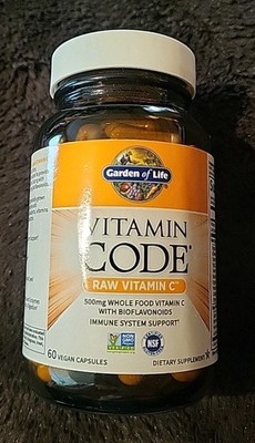 Garden Of Life Vitamin Code Raw Vitamin C (60 Caps) ~EXP: 1/27