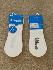 Men's Columbia 3-Pairs Liner Socks White Size 6-12 NWT - 2 Packs 6 Socks Total 