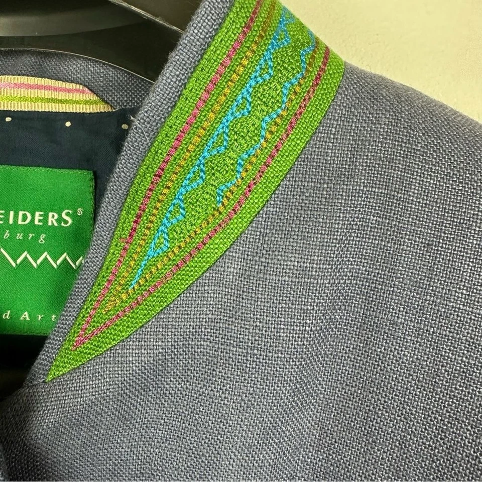 Schneiders Salzburg Linen Military Style Jacket Size US 10 - Image 4 of 4