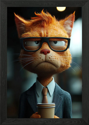 Grumpy Cat Boss Gerahmtes Wandbild Poster Leinwanddruck Bild
