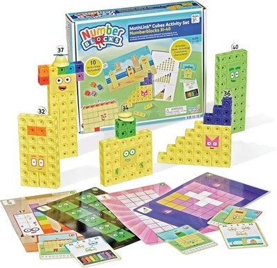 Hand2Mind Numberblocks 31 40 MathLink Cubes Activity Set Kids Learning Toy