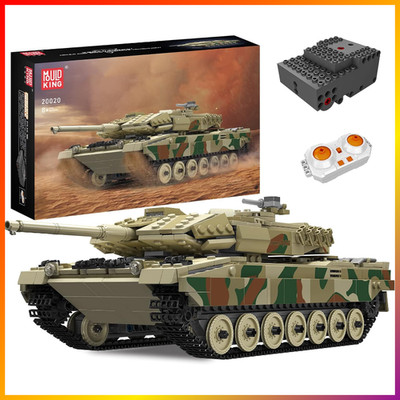 Technik MOC Leopard 2 Tiger Tank Fernsteuerung mit Gyroskop und Sound 1091 Teile