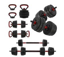 BalanceFrom 60LB 4-in-1 Portable Changeable Dumbbell, Barbell, and Kettlebell