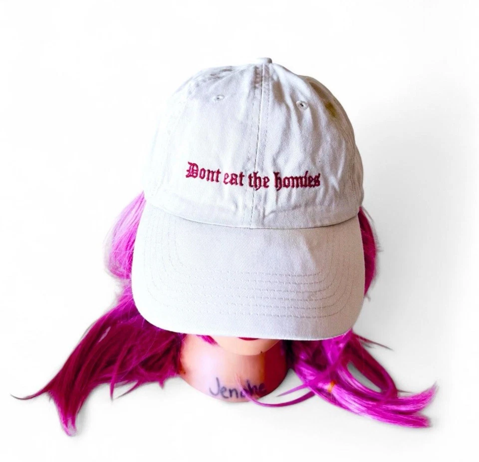 Boné branco e vermelho "Don't Eat The Homies" - Imagem 2 de 3
