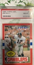1985 Topps USFL - Jim Kelly #45 (RC) Grade 8 PSA