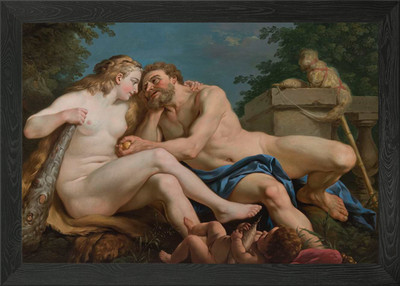 Adam and Eve in Paradise Painting Framed Wall Art Poster Canvas Print Picture