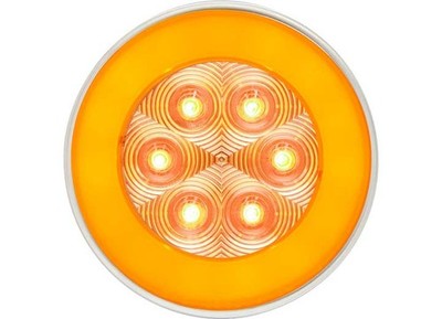 Optronics STL101ACB GloLight 4'' Round Clear Yellow 14 Diode Light