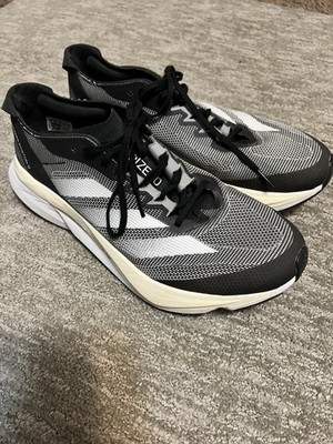 adidas Adizero Boston 12 Men's Running Shoes Black White US size 9