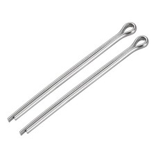 Split Cotter Pin - 5mm x 90mm 304 Stainless Steel 2-Prongs Silver Tone 2Pcs