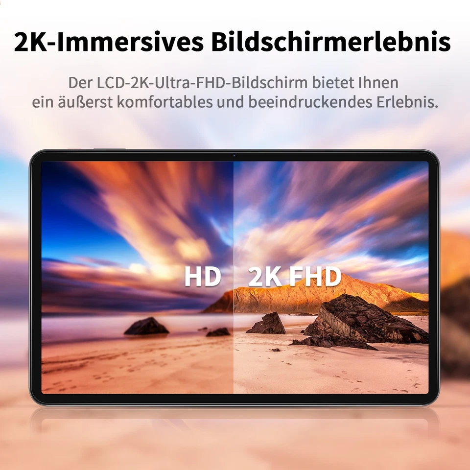 2025 Neu 12 Zoll Tablet Android 13 16GB RAM+256GB 8000mAh 4G LTE 2SIM WlFl GPS - Bild 3 von 4