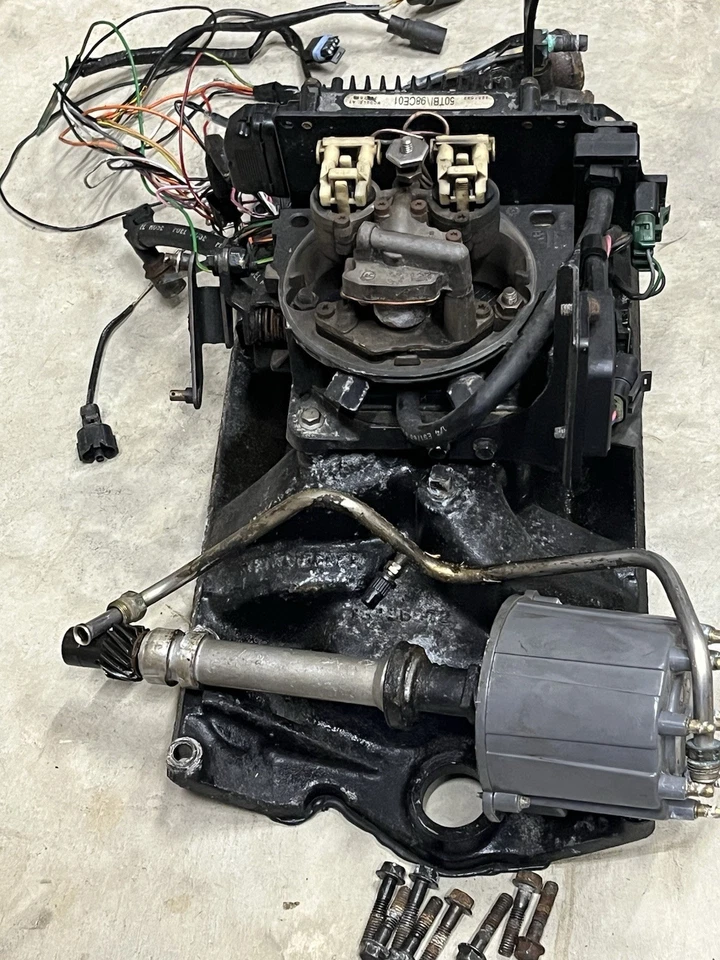 1998 Volvo Penta 5.0-5.7 SBC Aluminum Intake Manifold +Throttle Body,Ecm OEM - Image 2 of 4