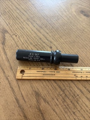 Vintage P.S. OLT Model NO D-2 Regular Duck Call Key Hole Pekin IL Early Model 1