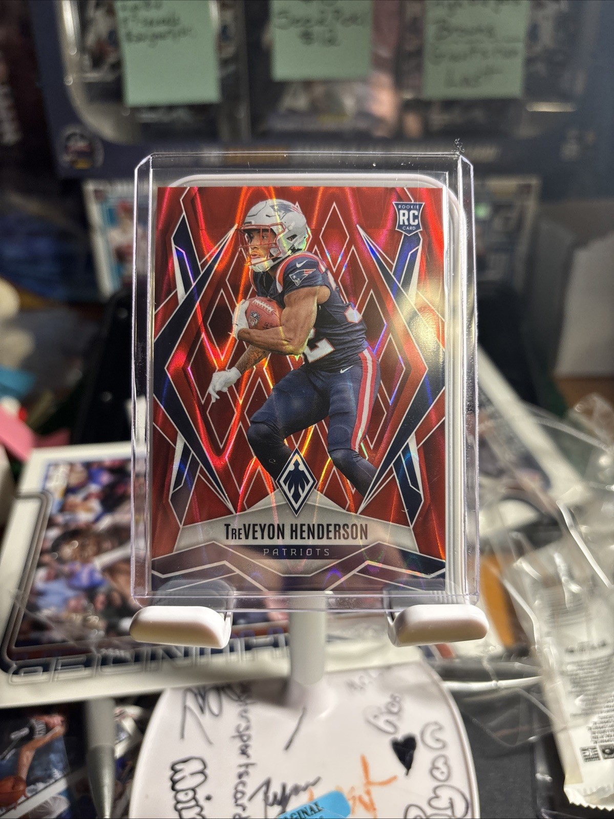 2025 Panini Phoenix - Rookies TreVeyon Henderson #187 Red Seismic /99 (RC)