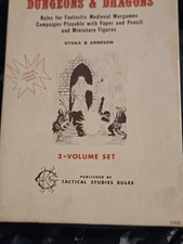 Dungeons & Dragons 1974 OCE White Box 3 Volume Set TSR Complete Clean 6th Print