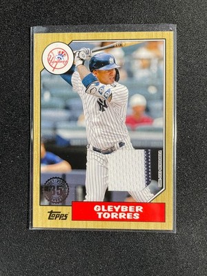 2022 Topps Series One GLEYBER TORRES 1987 Game-Used Relic Card