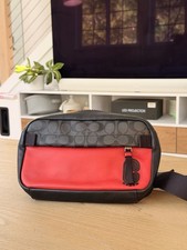 Coach Track Belt Bag Signature Canvas Colorbl...