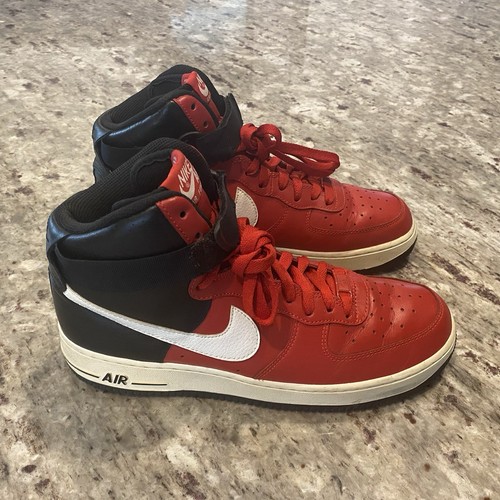 Nike Air Force 1 High Top Shoes – Red/Black – Men’s Size 9 – Style 315121-009 - Picture 3 of 13