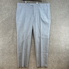 NWT Michael Kors Men's Pants Size 42X32 Blue Plaid Classic Fit Mid Rise Straight