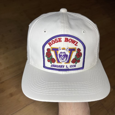 #ad VTG Sports Specialties Washington Huskies Rose Bowl 1991 Twill Snapback Hat NICE $55.97