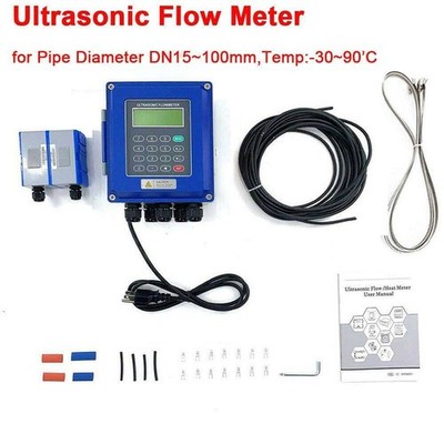 DN15-100mm TUF-2000B Ultrasonic Flow Meter Liquid Flowmeter w/ TS-2 Transducer