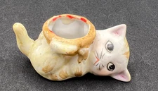 Vintage Anthropomorphic Kitty Cat Planter Kitschy Marked J. S. N.Y. Taiwan