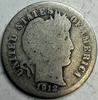 1912 Barber Silver Dime Exact Coin Imaged #BAR221