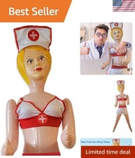 Inflatable Blow Up Doll Gag Gift Party Accessory for Men Bachelor