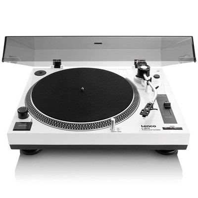 Lenco L-3810WH - Plattenspieler mit Direktantrieb - Pitch Control - USB/PC-Encod