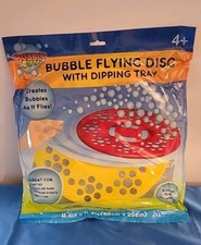 Bubble Fun - Bubble Flying Disc W/Dipping Tray - Yellow