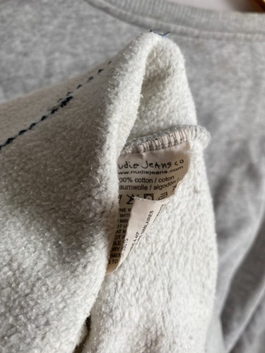 Nudie Sweater Size S Men's Gray Crew Neck - Picture 9 of 9