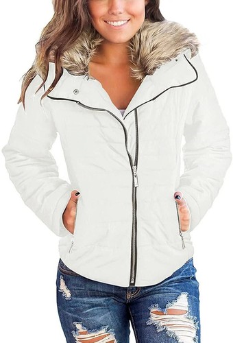 luvamia Women Parka Coat Pockets Quilted Puffer Jacket with Faux Fur Lapel, Size - 第 20/55 張圖片