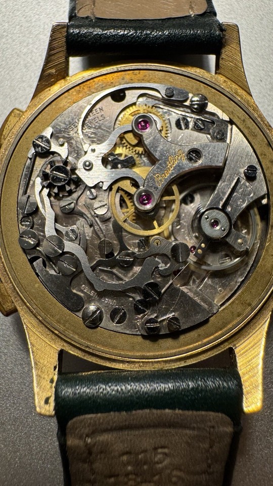 18ct Gold Vintage Breitling Chronograph Watch Ref.178 1948 Caliber