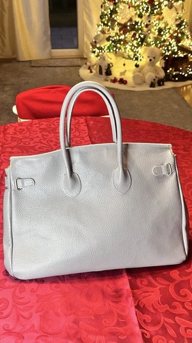 Damen Große Handtasche Grau Echt Leder Guterhaltene Zustand - Bild 9 von 24