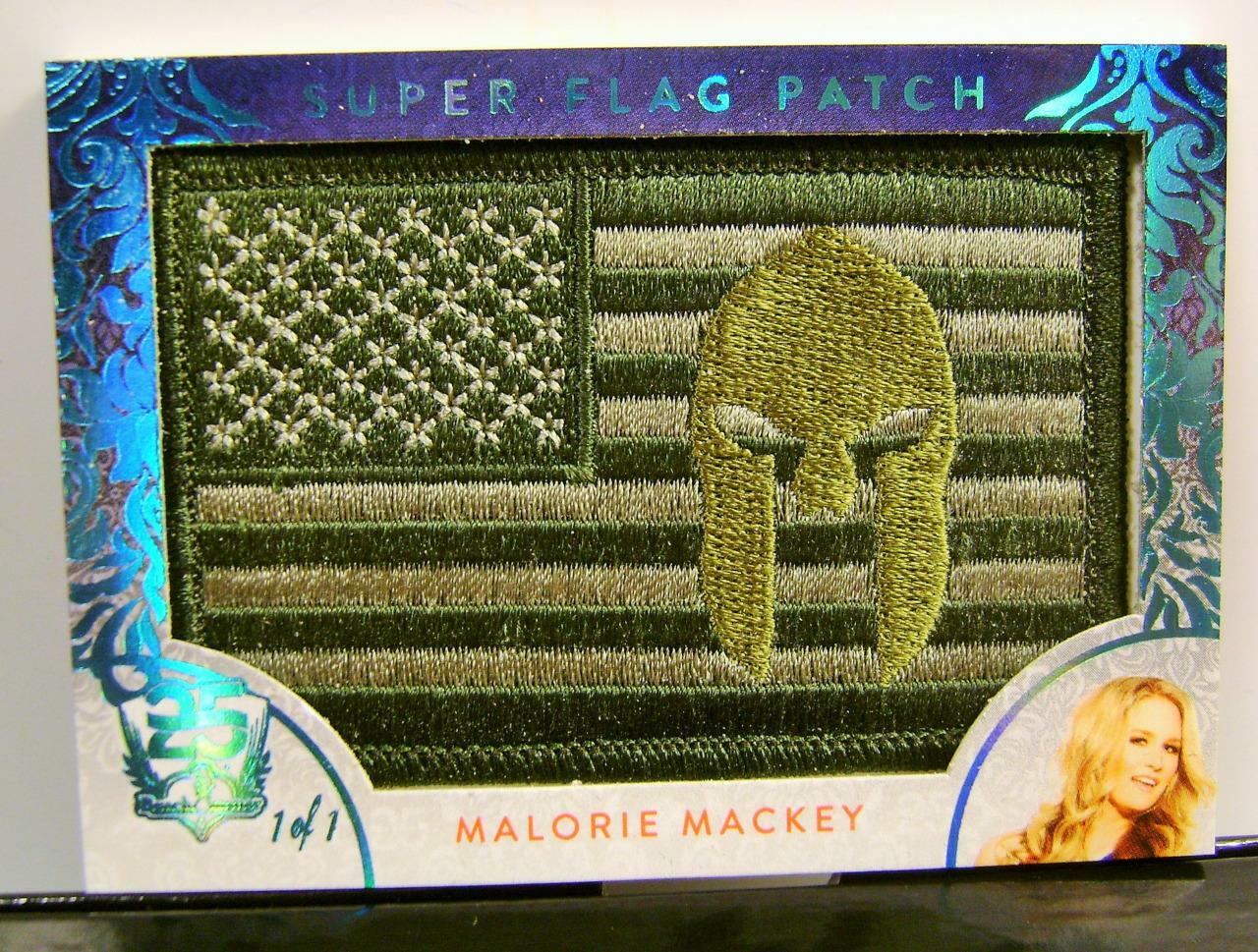 MALORIE MACKEY 1/1 1 OF 1 SUPER FLAG PATCH BENCHWARMER 25 YEARS SERIES 2 2019