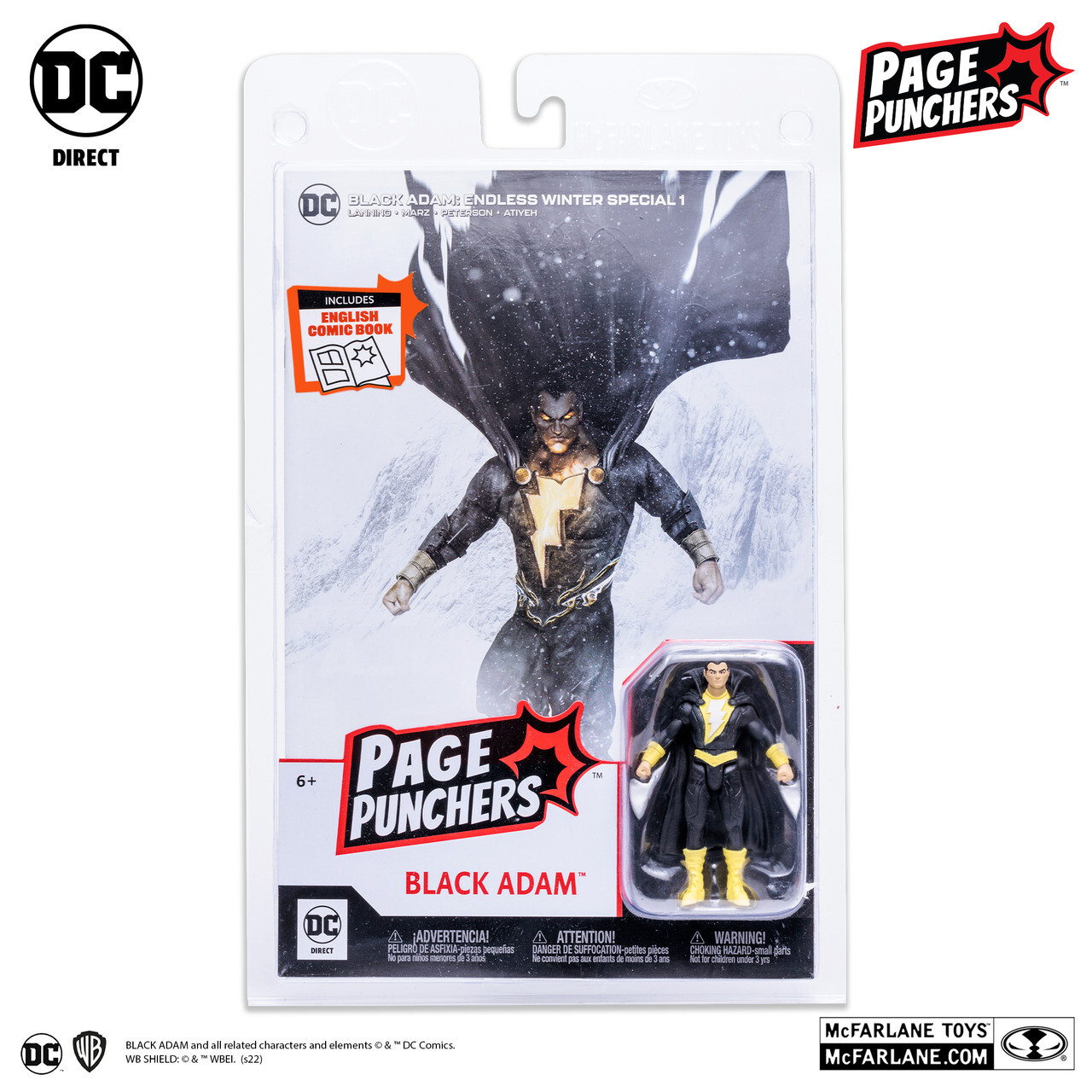 McFarlane DC Page Punchers Black Adam 3"" Figure + Comic Book