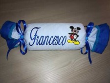 CUSCINO CARAMELLA PERSONALIZZATO NEONATO IDEA REGALO FESTIVITA PARACOLPI CULLA