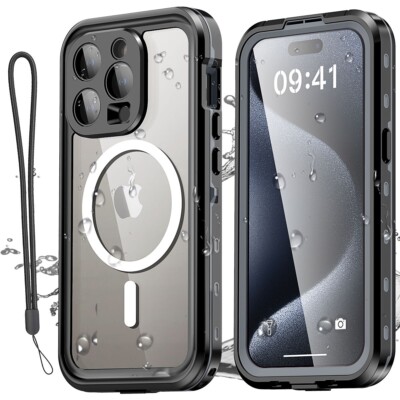 Waterproof Case For iPhone 15 Pro Max 15 Plus MagSafe Shockproof Full Body Cover